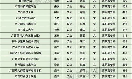 广西大专录取分数线2024排行,广西大专录取分数线2024