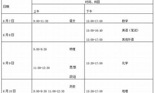 北京高考时间安排2017,北京高考时间安排科目每年一样吗