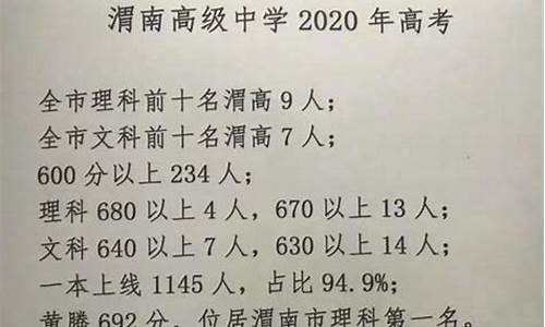 2017高考渭南状元-渭南高考状元2020